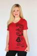 By popular demand, this new Missy cut V-neck is flattering to the female figure and features elegant Japanese Star Wars symbol art.